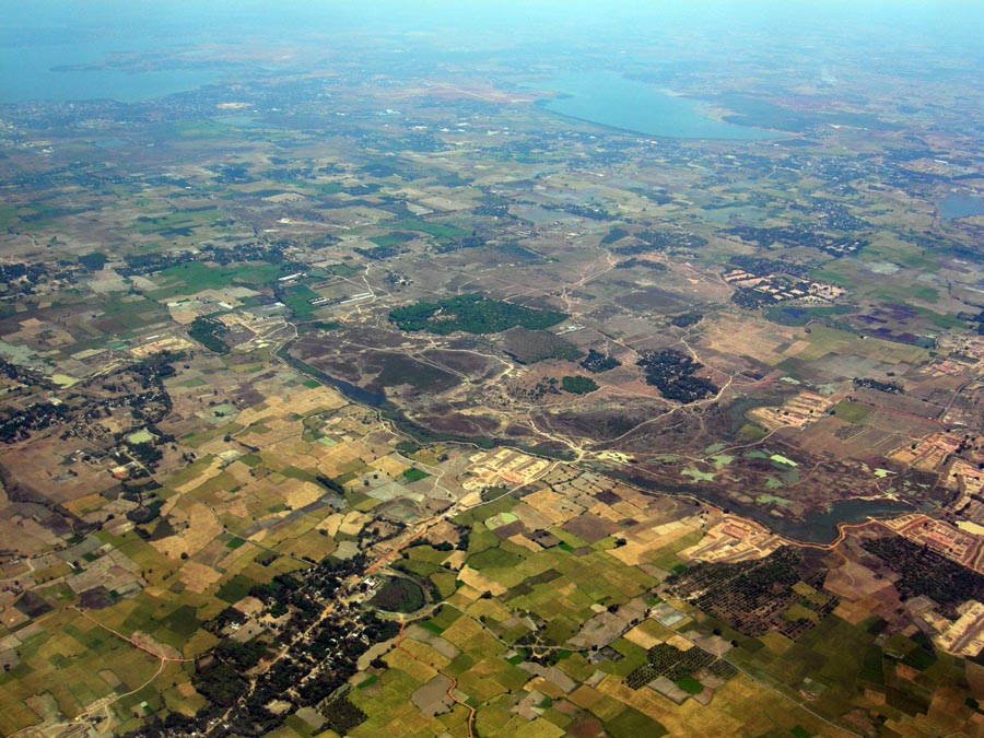 Flight over India